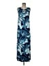 Chico's Tropical Floral Blue Casual Dress Size Med (1) - photo 1