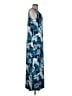 Chico's Tropical Floral Blue Casual Dress Size Med (1) - photo 4