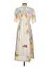 Unbranded Print Ivory Casual Dress Size XS - photo 2
