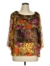 Notations Gold Orange 3/4 Sleeve Blouse Size XL - photo 1