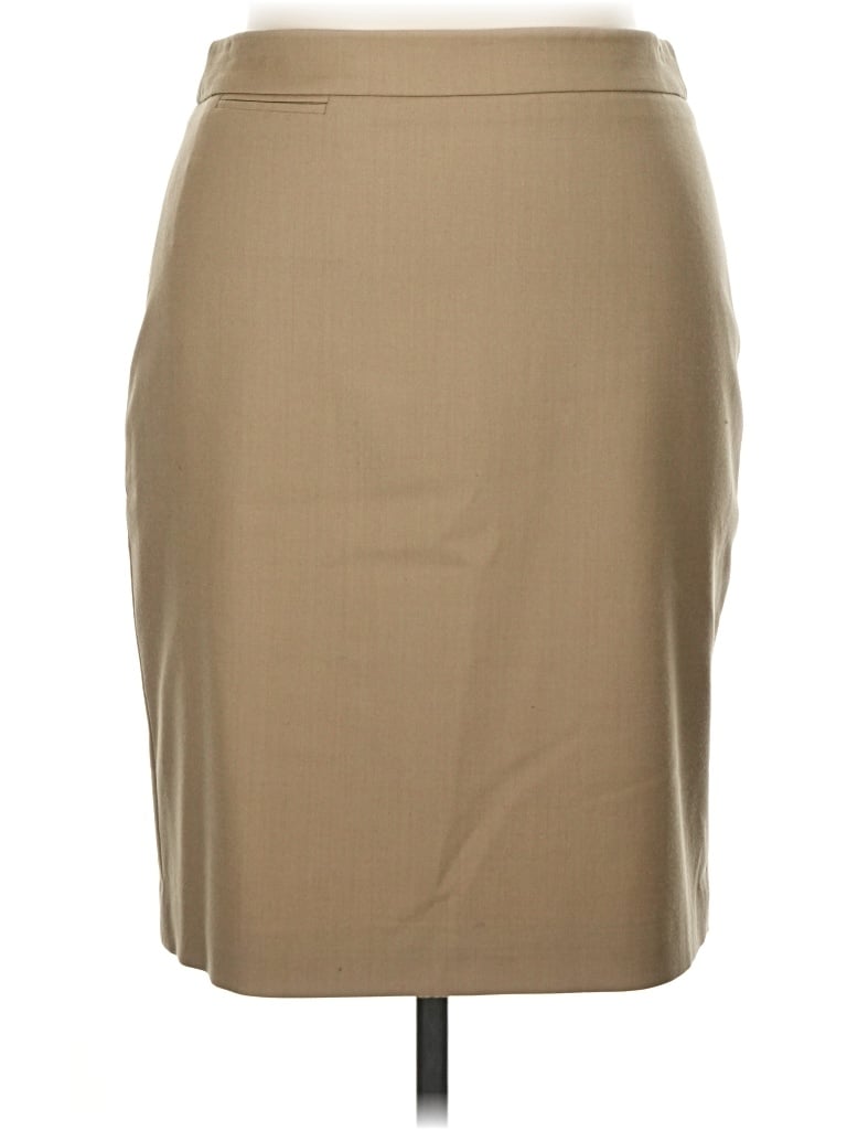 Pre-owned Ann Taylor Wool Skirt In Tan