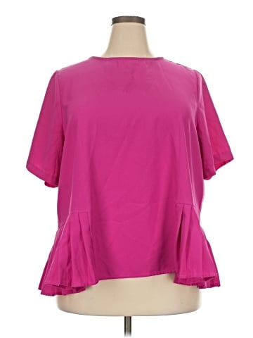 ELOQUII Short Sleeve Blouse (view 1)