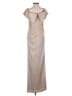 Xscape Metallic Gold Silver Cocktail Dress Size 4 - photo 2