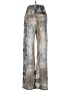 Cherish Animal Print Silver Casual Pants Size S - photo 2