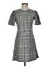 Zara Houndstooth Gray Casual Dress Size XS - photo 1