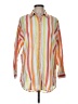 Esprit Stripes Orange Long Sleeve Button-Down Shirt Size 6 - photo 1