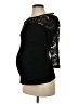 H&M Mama 100% Polyester Black 3/4 Sleeve Top Size S - photo 1