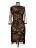 Kay Unger Animal Print Brown Cocktail Dress Size L - photo 1