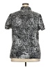 East5th Print Silver Gray Short Sleeve Blouse Size 2X - photo 2