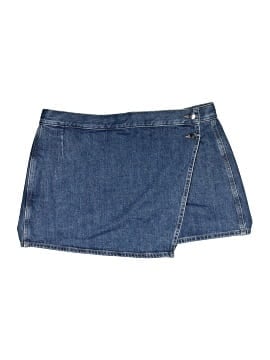 Madewell Denim Wrap Mini Skort in Lambertville Wash (view 1)