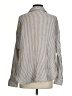 Lou & Grey Stripes Silver Long Sleeve Blouse Size S - photo 2