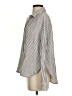 Lou & Grey Stripes Silver Long Sleeve Blouse Size S - photo 5