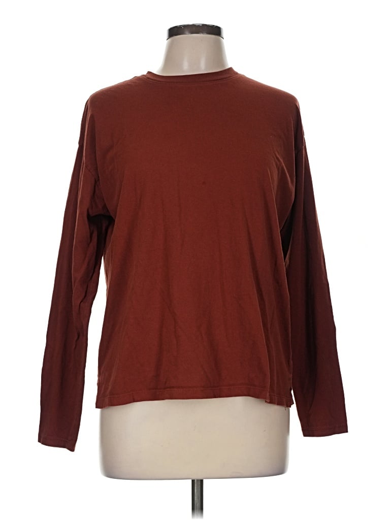 Pre-owned A New Day Long Sleeve T-shirt In Brown