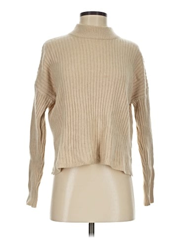Madewell (Re)sourced Cashmere Ribbed Mockneck Pullover Sweater (view 1)
