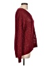 DKNY Jeans Metallic Burgundy Pullover Sweater Size L - photo 4