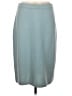 St. John Collection Solid Teal Blue Wool Skirt Size 8 - photo 1