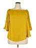 Jennifer Lopez 100% Polyester Yellow 3/4 Sleeve Blouse Size XXL - photo 1