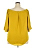 Jennifer Lopez 100% Polyester Yellow 3/4 Sleeve Blouse Size XXL - photo 2