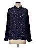 Rails Floral Blue Long Sleeve Blouse Size L - photo 1