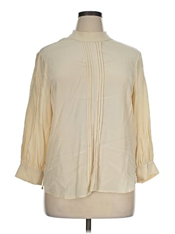 Amour Vert 3/4 Sleeve Silk Top (view 1)