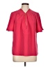 Trina Turk 100% Polyester Pink Short Sleeve Blouse Size L - photo 1