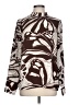 Jones & Co 100% Polyester Print Brown Long Sleeve Blouse Size L - photo 1