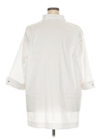 MING WANG 3/4 Sleeve Button-Down Shirt (view 2)