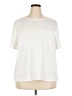 Susan Graver Solid Ivory Short Sleeve T-Shirt Size 2X - photo 1
