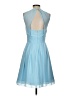 Bill Levkoff 100% Polyester Solid Blue Cocktail Dress Size 4 - photo 2
