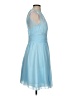 Bill Levkoff 100% Polyester Solid Blue Cocktail Dress Size 4 - photo 4