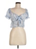 Love Tree 100% Polyester Blue Short Sleeve Blouse Size M - photo 1