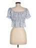 Love Tree 100% Polyester Blue Short Sleeve Blouse Size M - photo 2