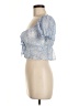 Love Tree 100% Polyester Blue Short Sleeve Blouse Size M - photo 5