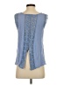 Eyeshadow 100% Viscose Blue Sleeveless Blouse Size S - photo 2