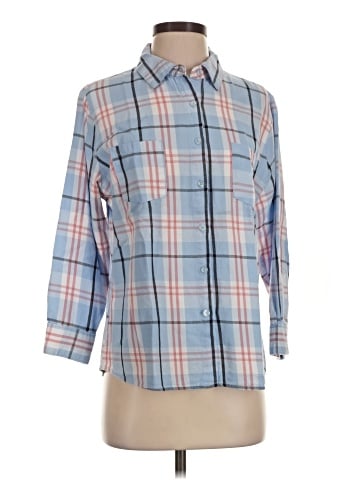 Hasting & Smith 3/4 Sleeve Button-Down Shirt (view 1)