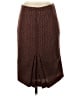 Club Monaco Chevron-herringbone Brown Wool Skirt Size 2 - photo 1