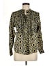Hartford Animal Print Gold Long Sleeve Blouse Size 6 (1) - photo 1