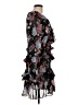 Dee Elly 100% Polyester Floral Black Cocktail Dress Size L - photo 4