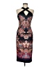 Bebe 100% Polyester Paisley Multi Color Black Cocktail Dress Size S - photo 1