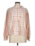 Ulla Johnson 100% Cotton Plaid Orange Long Sleeve Blouse Size 6 - photo 1