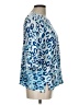 Zozo Animal Print Blue 3/4 Sleeve Blouse Size L - photo 4