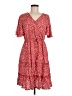 Shein 100% Polyester Print Red Casual Dress Size 8 - 10 - photo 1