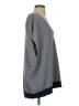 Gap Outlet 100% Cotton Chevron-herringbone Gray Poncho Size S - photo 4