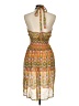 eShakti 100% Polyester Print Orange Cocktail Dress Size M (estimated) - photo 2
