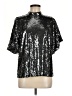 Ann Taylor Metallic Silver Short Sleeve Blouse Size M - photo 1