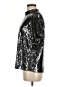 Ann Taylor Metallic Silver Short Sleeve Blouse Size M - photo 5