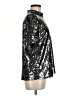Ann Taylor Metallic Silver Short Sleeve Blouse Size M - photo 4