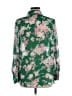 Shein 100% Polyester Floral Green Long Sleeve Blouse Size L - photo 2