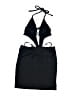 Shein Chevron-herringbone Black One Piece Swimsuit Size 6 - photo 1