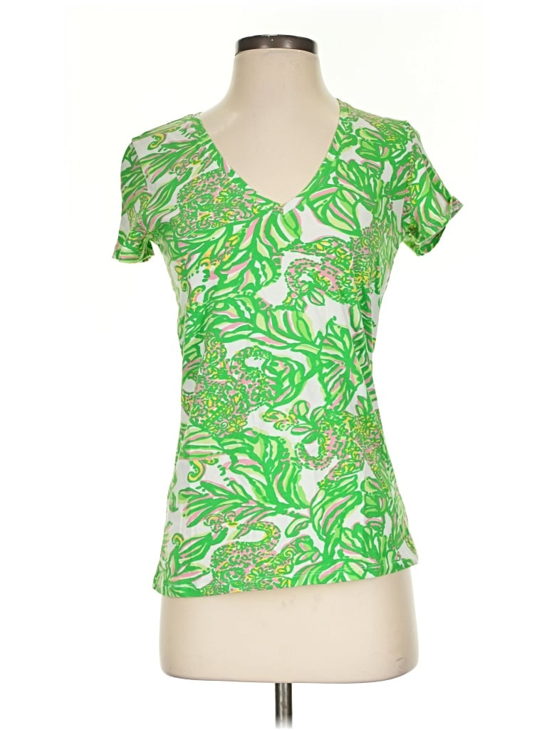 Pre-owned Lilly Pulitzer Short Sleeve T-shirt In Green